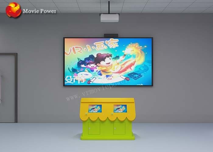 वीआर मनोरंजन पार्क इंडोर इंटरएक्टिव प्रोजेक्शन चिल्ड्रन पेंटिंग गेम मशीन 1.5 किलोवाट