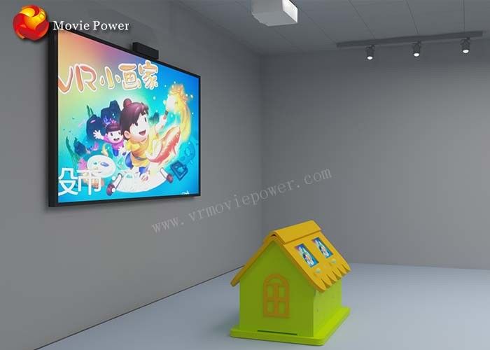 वीआर मनोरंजन पार्क इंडोर इंटरएक्टिव प्रोजेक्शन चिल्ड्रन पेंटिंग गेम मशीन 1.5 किलोवाट