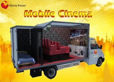 डायनेमिक किनो 5d ट्रक मोबाइल सिनेमा मूवी थियेटर 7d होलोग्राम प्रोजेक्टर चेयर मोशन सीट