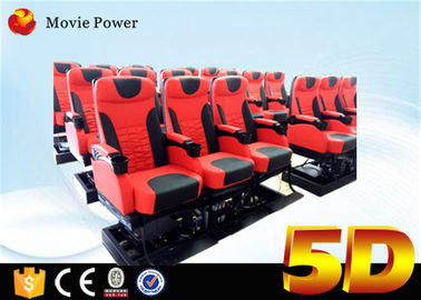 मोशन कुर्सी के साथ 3 डॉफ इलेक्ट्रिक / हाइड्रोलिक 5 डी सिनेमा उपकरण 5 डी सिम्युलेटर सिनेमा