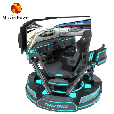 वीआर 3-स्क्रीन कार रेसिंग वर्चुअल रियलिटी सिम्युलेटर 6-डॉफ ब्लैक कार रेसिंग गेम मशीन 5 डी कार ड्राइविंग आर्केड फॉर मॉल