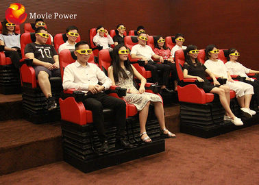 आंदोलन सीटों के साथ मनोरंजन थीम्स पार्क के लिए 4 डी सिनेमा रोलर कोस्टर