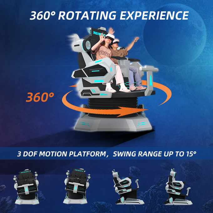 इनडोर खेल का मैदान उपकरण 9d 360 Vr रोटेशन डबल सीट रोलर कोस्टर फ्लाई 9d सिनेमा सिम्युलेटर 2