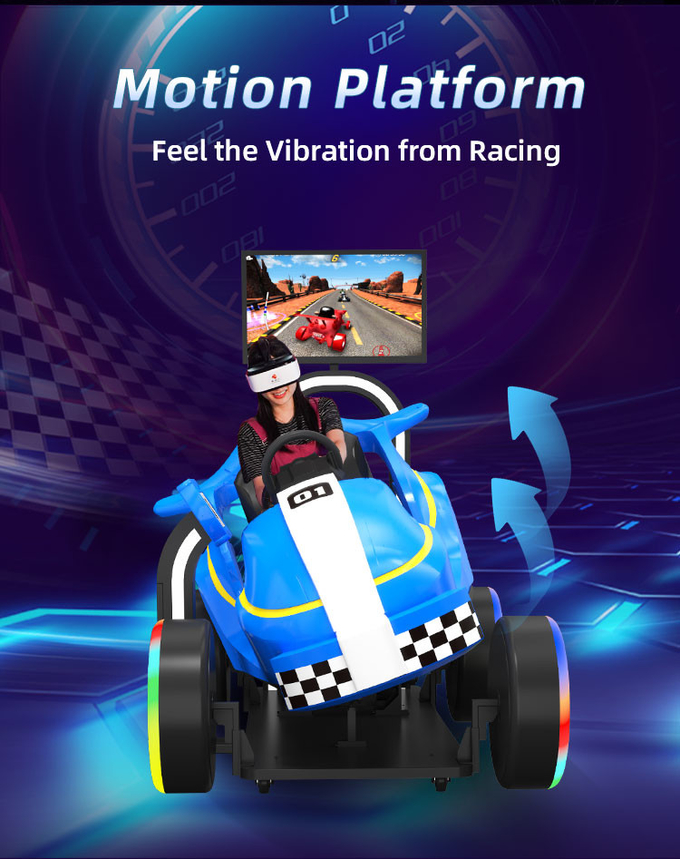 मनोरंजन पार्क के लिए 9 डी किड्स कार रेसिंग गेम वीआर ड्राइविंग सिम्युलेटर 2