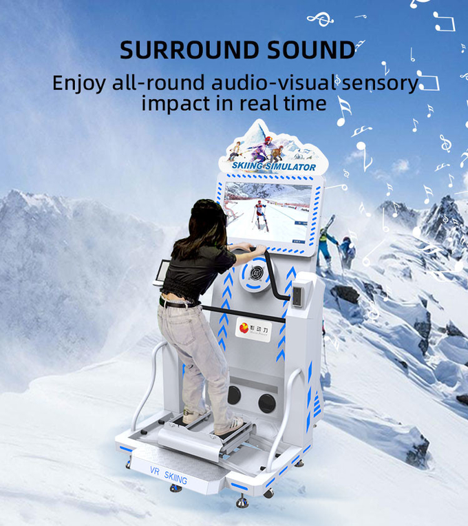 इनडोर स्की सिम्युलेटर स्नोबोर्ड सिम्युलेटर 9d वर्चुअल रियलिटी वीआर सिम्युलेटर मशीनें मनोरंजन पार्क उपकरण 4