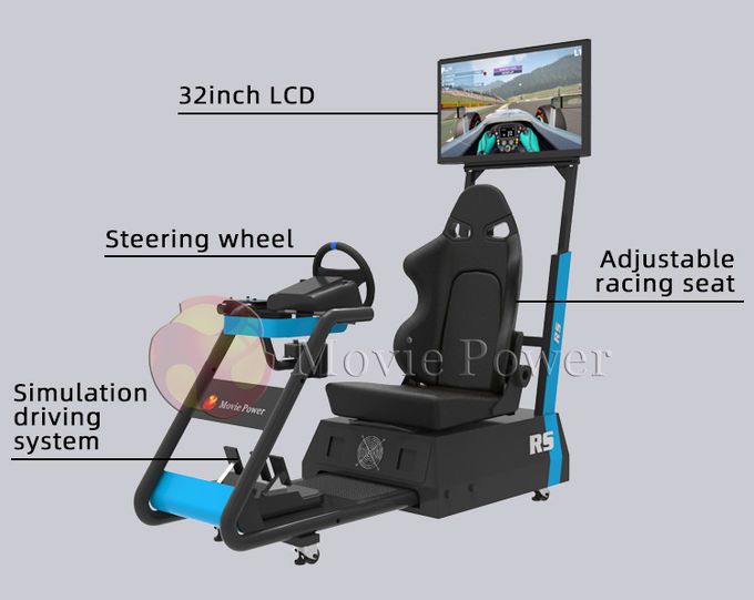 छोटा होम गेमिंग हाइड्रोलिक वीआर रेसिंग सिम्युलेटर कार चालक उपकरण 0.5KW 2