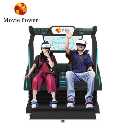 2 सीट वाला रोलर कोस्टर 9 डी वीआर सिनेमा सिम्युलेटर मोशन चेयर वर्चुअल रियलिटी गेम मशीन आर्केड