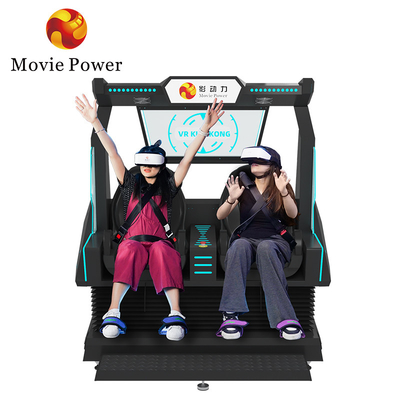 5.0KW 9d वीआर सिनेमा 2 सीट रोलर कोस्टर वीआर कुर्सी आर्केड 4d 8d शूटिंग के साथ आभासी वास्तविकता सिम्युलेटर