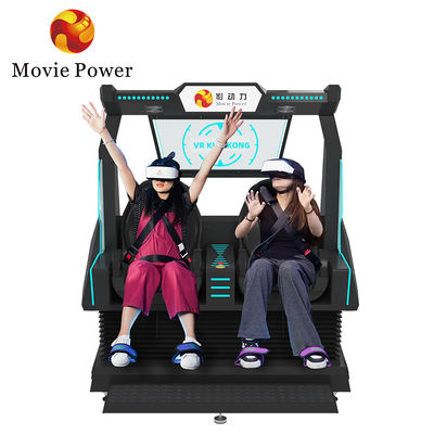 5.0KW 9d वीआर सिनेमा 2 सीट रोलर कोस्टर वीआर कुर्सी आर्केड 4d 8d शूटिंग के साथ आभासी वास्तविकता सिम्युलेटर