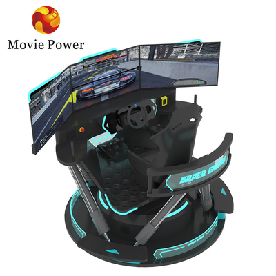 6dof मोशन हाइड्रोलिक रेसिंग सिम्युलेटर रेसिंग कार आर्केड गेम मशीन कार ड्राइविंग सिम्युलेटर 3 स्क्रीन के साथ