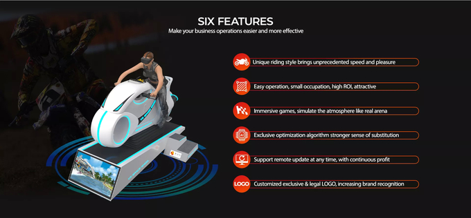 220V मूवी पावर VR रेसिंग सिम्युलेटर 9D मोटरसाइकिल गेम उपकरण 2