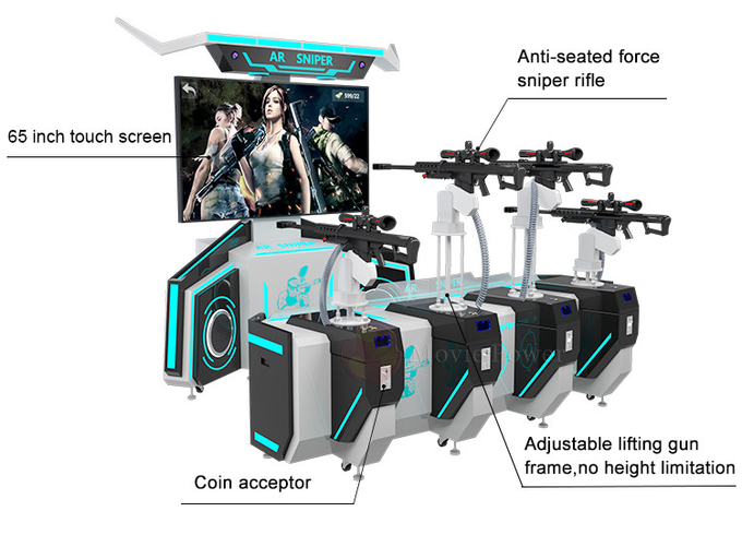 4 खिलाड़ी एआर स्नाइपर सिक्का संचालित आर्केड गेम मशीन गन शूटिंग एआर गेमिंग उपकरण 3