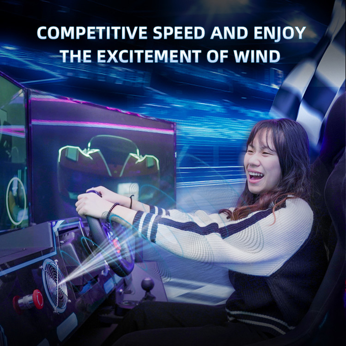 6dof मोशन हाइड्रोलिक रेसिंग सिम्युलेटर रेसिंग कार आर्केड गेम मशीन कार ड्राइविंग सिम्युलेटर 3 स्क्रीन के साथ 2