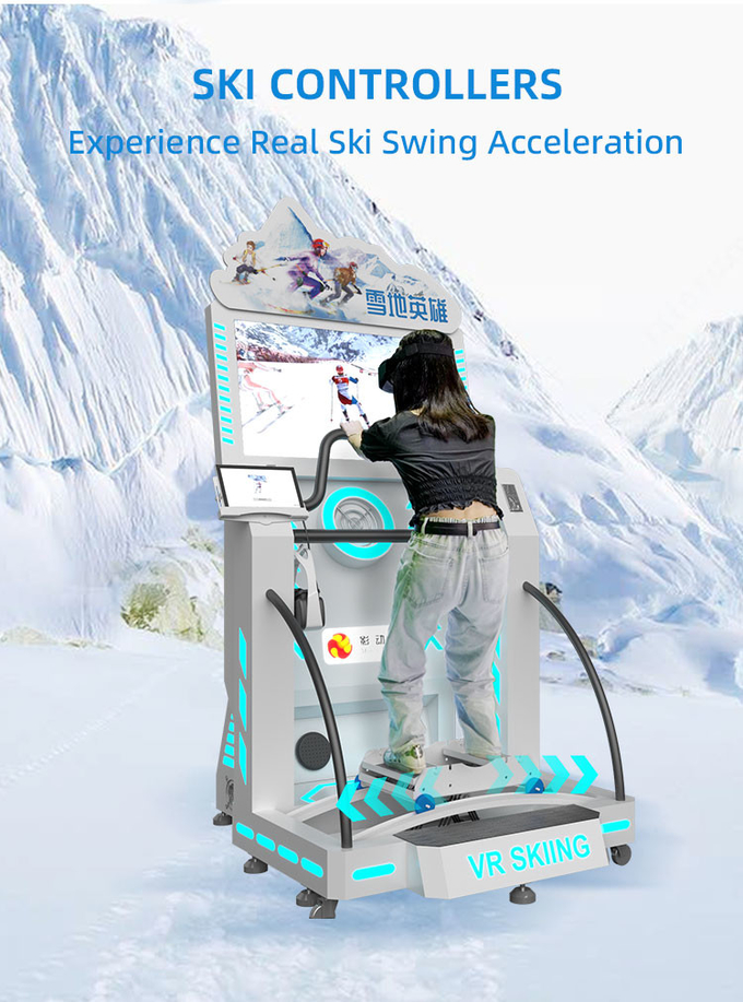 इनडोर स्की सिम्युलेटर स्नोबोर्ड सिम्युलेटर 9d वर्चुअल रियलिटी वीआर सिम्युलेटर मशीनें मनोरंजन पार्क उपकरण 3