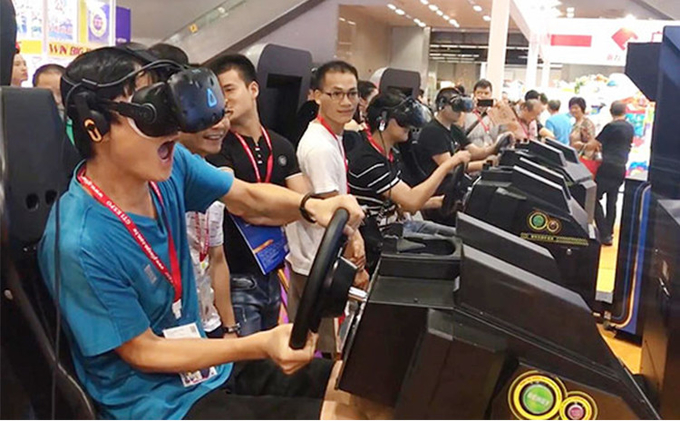 VR रेसिंग इनडोर खेल का मैदान रेसिंग ड्राइविंग सिम्युलेटर वर्चुअल रियलिटी गेम 9D Vr गेमिंग उपकरण 6