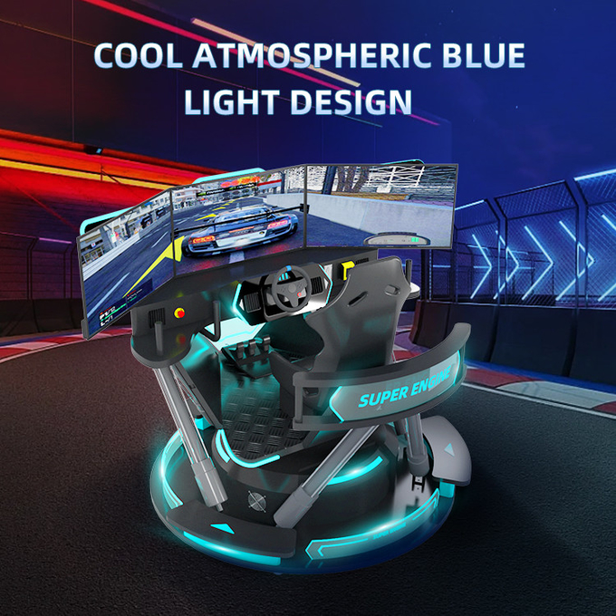 6dof मोशन हाइड्रोलिक रेसिंग सिम्युलेटर रेसिंग कार आर्केड गेम मशीन कार ड्राइविंग सिम्युलेटर 3 स्क्रीन के साथ 8